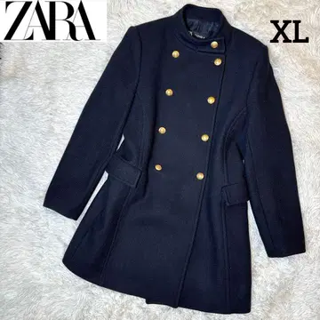 큼 새상품급 ZARA XL 나폴레옹 코트 네이비 더블 골드 버튼