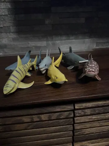 샤크 6개 러버 장난감 감상용