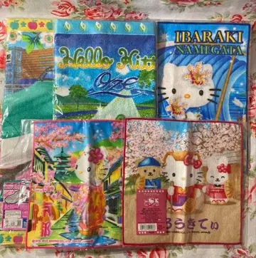 [ 미개봉 새상품 ] 헬로키티 지역 한정 키티 손수건 타월 5종