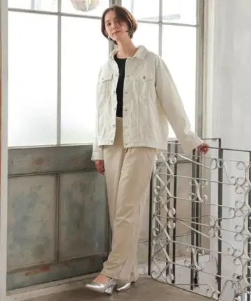 LEPSIM 루즈 라이트 데님 자켓