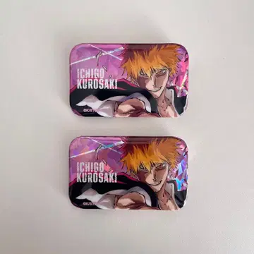 BLEACH 홀로 가공 스퀘어 캔뱃지 쿠로사키 이치고