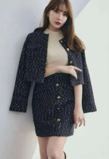 Her lip to 트위드 원피스 수트 M