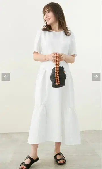 liala x pg 티어드 반팔 원피스