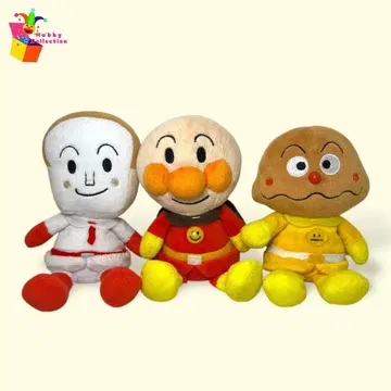 봉제 인형 [호빵맨, 식빵맨, 카레빵맨] 프리치 비즈