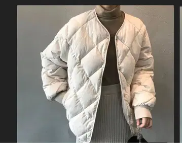 노카라 다운 자켓 Msize 아이보리