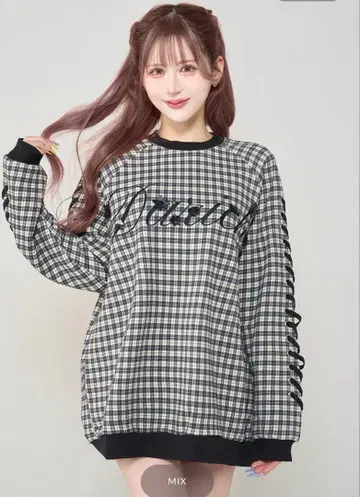 다리치 레이스업 로고 맨투맨 풀오버