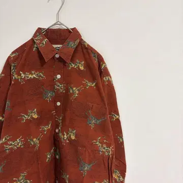 [ 새상품급 ] 일본제 빈티지 오버 사이즈 개 말 셔츠