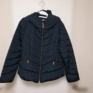 noage 네이비 후드 부착 다운 자켓