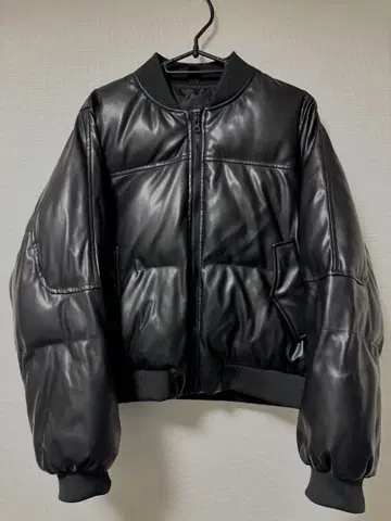 [ 새상품급 ] SHEIN 가죽 다운 봄버 자켓