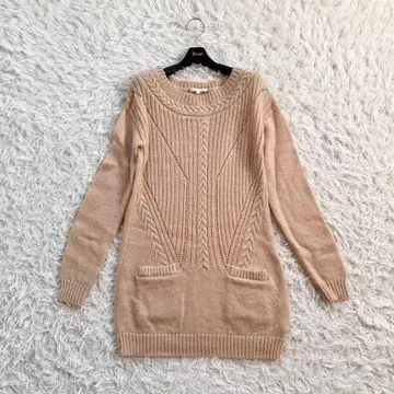 [ 착용 2회 ] 파트리치아 페페 니트 원피스 베이지 1