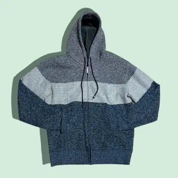 남성용 니트 후드 부착 집업 캐주얼 속기모 가디건 사이즈 L