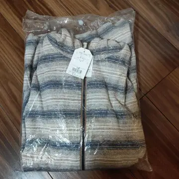 택 포함 미사용 남성용 스트라이프 디자인 후드티 LL