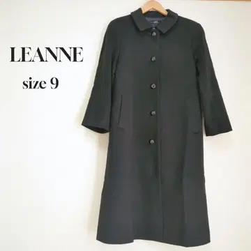 LEANNE 레안느 블랙 캐시미어 100% 롱 코트