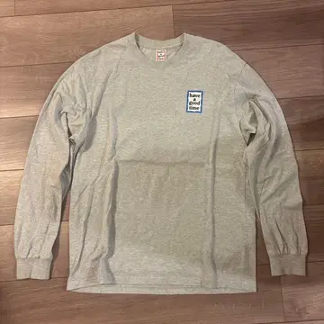 새상품급 have a good time 롱T 파랑 로고