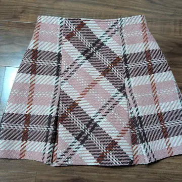 스나이델 로빙 체크 미니 스커트 0 사이즈 핑크