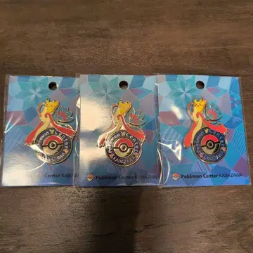 포켓몬 센터 카나자와 한정판 밀로카로스 로고 핀즈 3개 세트