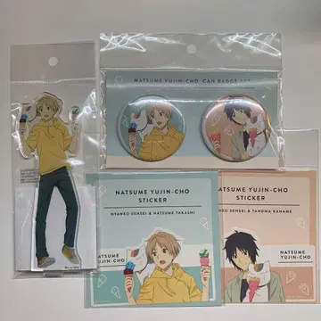 나츠메 우인장 아크릴 스탠드 캔뱃지 스티커 세트