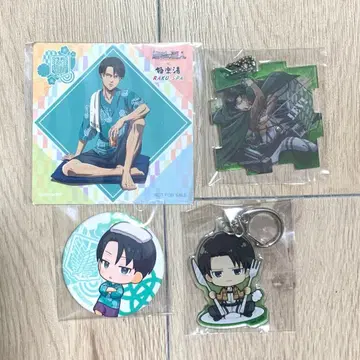 진격의 거인 극락탕 고치캐릭터 아크릴 키링 리바이 캔뱃지