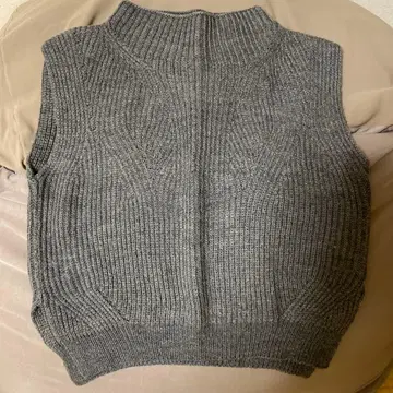 NATURAL BEAUTY BASIC 그레이 니트 베스트 M