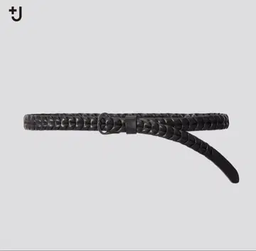 +J UNIQLO 질 샌더 가죽 메쉬 벨트 블랙