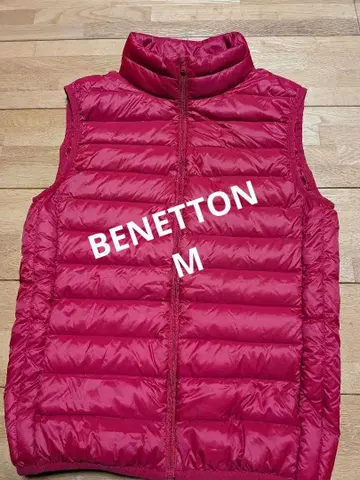BENETTON 빨간색 남성용 다운 베스트 46