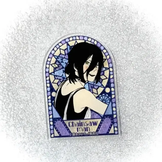 체인소맨 레제 원화 스테인드글라스 스글 아크릴 뱃지 스탠드