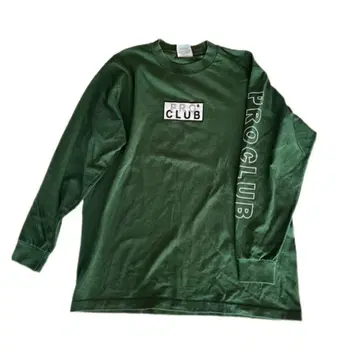 Proclub 로고T 롱T 그린 자수 프로클럽 긴팔