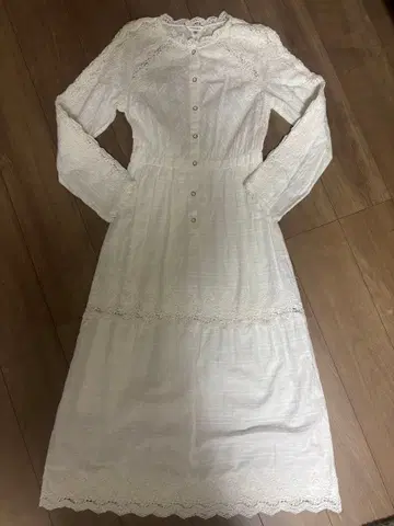 MOUSSY 레이스 포함 화이트 원피스