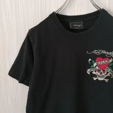 Ed Hardy 반팔 셔츠 해골 자수