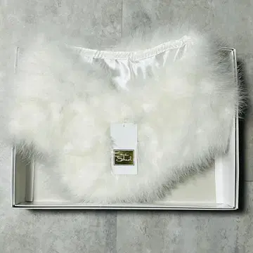 미사용 새상품 택 포함 깃털 100% 퍼 숄 성인식 후리소데 결혼식