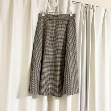 allureville 롱 스커트 체크 랩 미착용 새상품급