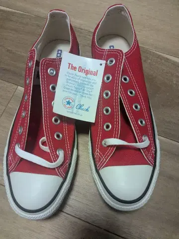 CONVERSE ALL STAR 레드 로우컷 스니커즈