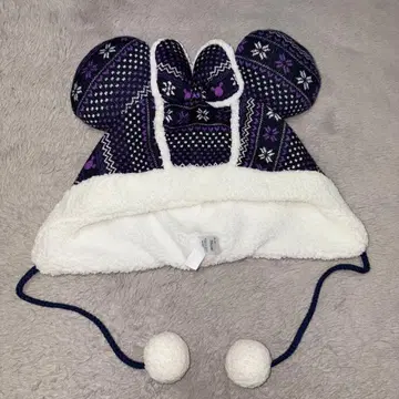 레어 디즈니 리조트 미니 팬캡 꽁지 모자 노르딕 블랙