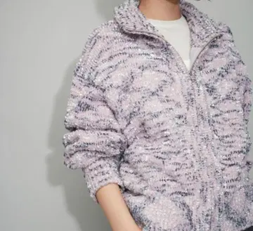 ADAMETROPE 플래그얀 MIX 니트 가디건 핑크 x 그레이