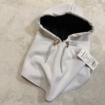 새상품 후드 부착 넥워머 화이트 방한 겨울 바이크 자전거 발라클라바