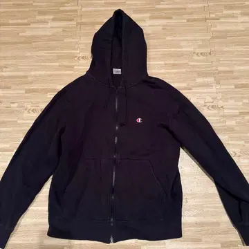 Champion 네이비 컬러 집업 후드티 X-LARGE archive