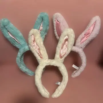도쿄 디즈니 리조트 부활절 토끼 머리띠 블루 화이트 핑크