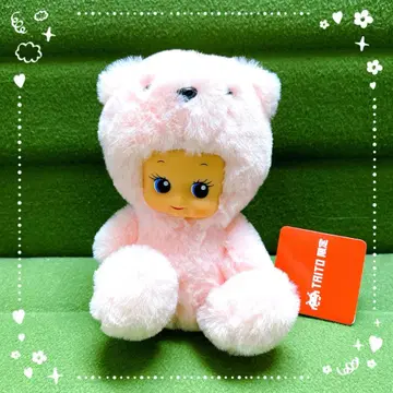 [택 포함] TAITO 한정판 곰 코스튬 봉제 인형 큐피 핑크