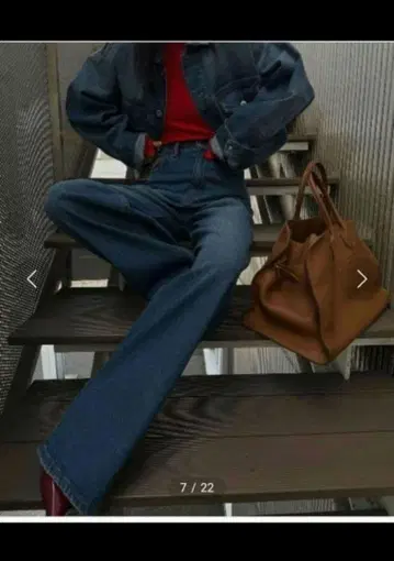 Ameri 하이웨스트 루즈 데님 하이웨스트 데님