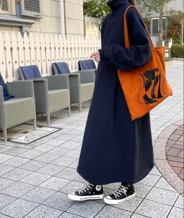 캐널진 Via.j 네이비 롱 원피스