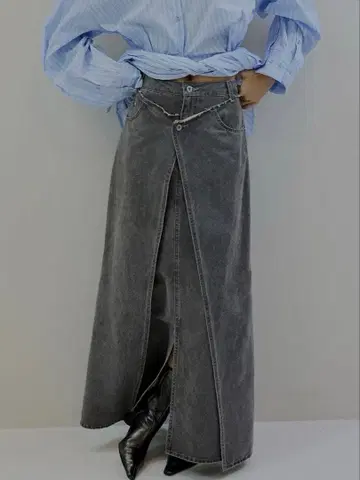 Ameri /SYNTHETIC LEATHER WASH WIND SKIRT