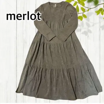 merlot 멀로 3단 티어드 원피스 코듀로이 프리 사이즈