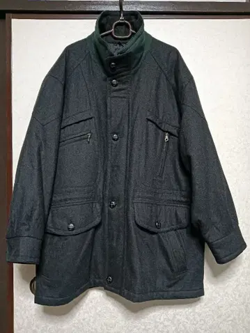 울 혼방 다크 그레이 아우터 26 사이즈 빅 사이즈 피 코트