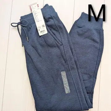 새상품 유니클로 히트텍 보아 스웨트 팬츠 M 블루