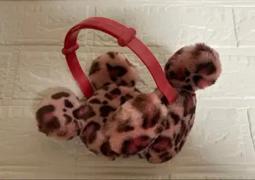 디즈니 레오파드 무늬 핑크 귀도리