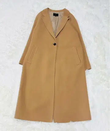 23구 울 리버 롱 코트 체스터 카멜 40