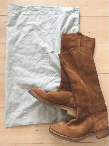 파비오 루스코니 스웨이드 갈색 브라운 부츠