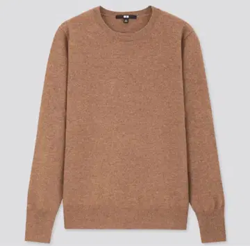 [ 유니클로 ] UNIQLO 캐시미어 크루넥 스웨터 S 사이즈 브라운
