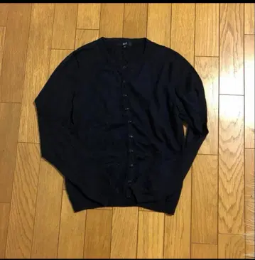 로페 네이비 버튼 가디건 하이넥 새상품급