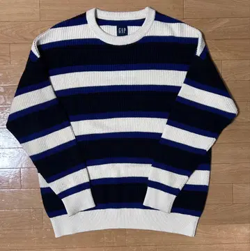 GAP 코튼 아크릴 니트 스웨터 멀티 보더 보더 구제 의류 M